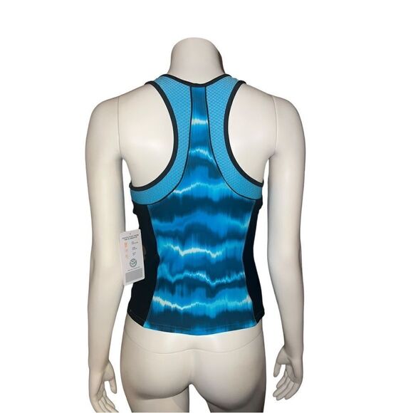 ZeroXposur Women's Tie Dye Tankini Swimsuit Top in Pacific Blue Extra Small NWT - Picture 3 of 10